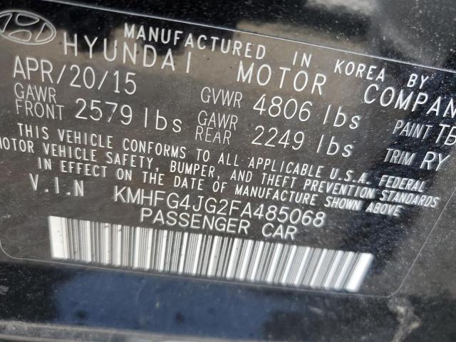Photo 10 from auction – 2015 HYUNDAI AZERA with VIN KMHFG4JG2FA485068
