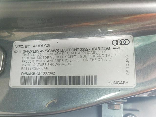Photo 10 from auction – 2015 AUDI A3 PREMIUM with VIN WAUBFGFF3F1007942
