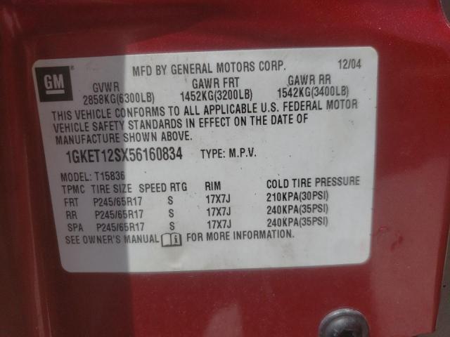 Photo 10 from auction – 2005 GMC ENVOY XUV with VIN 1GKET12SX56160834