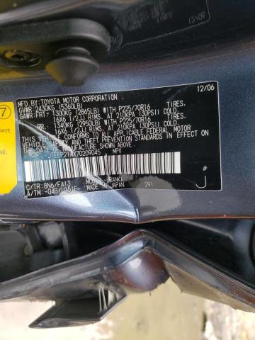 Photo 10 from auction – 2007 TOYOTA HIGHLANDER with VIN JTEEP21AX70209045