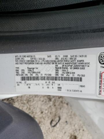 Photo 10 from auction – 2011 FORD FIESTA SES with VIN 3FADP4FJ2BM196114