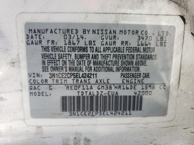 Photo 10 from auction – 2014 NISSAN VERSA NOTE with VIN 3N1CE2CP5EL424211