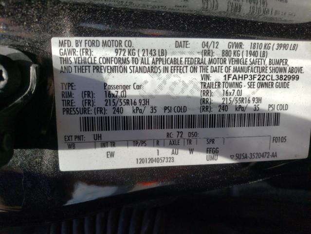 Photo 10 from auction – 2012 FORD FOCUS SE with VIN 1FAHP3F22CL382999