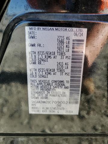 Photo 10 from auction – 2014 NISSAN PATHFINDER with VIN 5N1AR2MM2EC709002