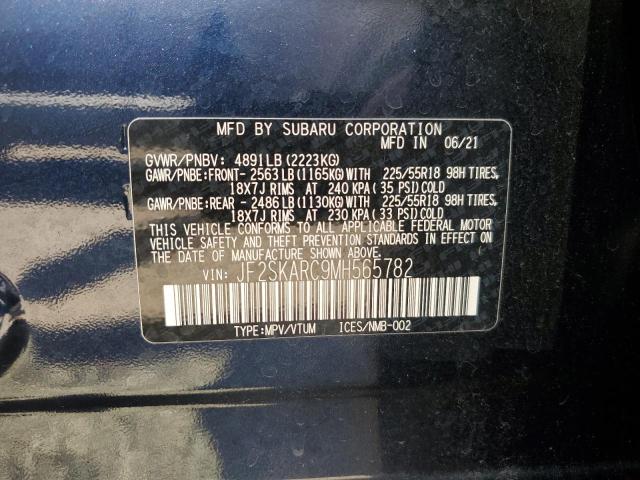 Photo 10 from auction – 2021 SUBARU FORESTER S with VIN JF2SKARC9MH565782