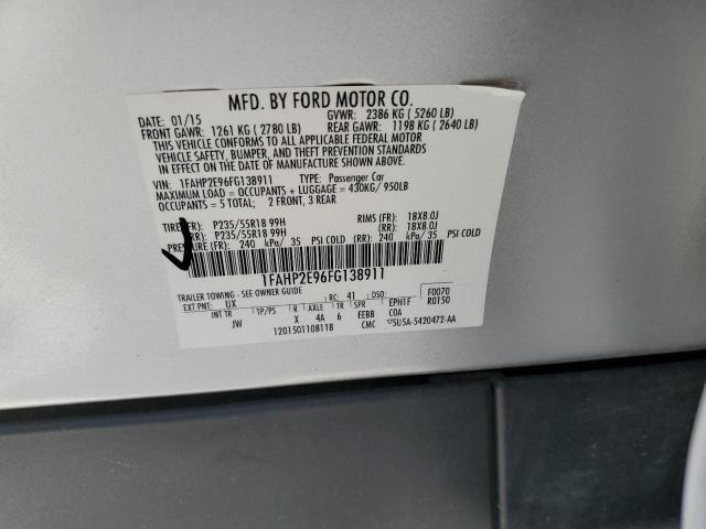 Photo 10 from auction – 2015 FORD TAURUS SEL with VIN 1FAHP2E96FG138911