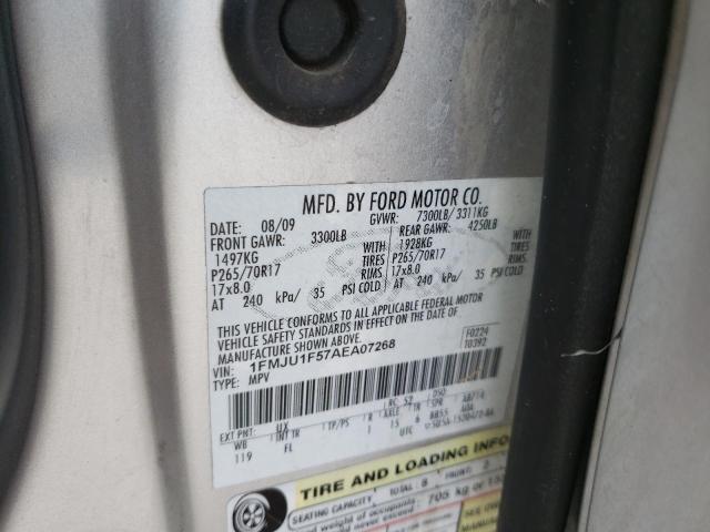 Photo 10 from auction – 2010 FORD EXPEDITION with VIN 1FMJU1F57AEA07268