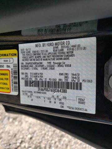 Photo 10 from auction – 2013 FORD FUSION S with VIN 3FA6P0G76DR364380