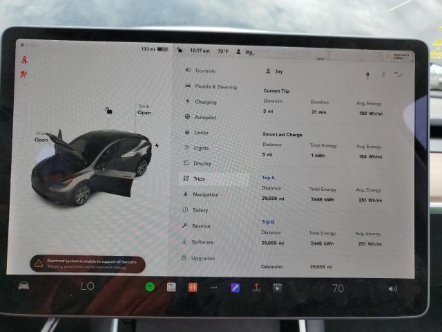 Photo 8 from auction – 2020 TESLA MODEL Y with VIN 5YJYGDEE5LF016212