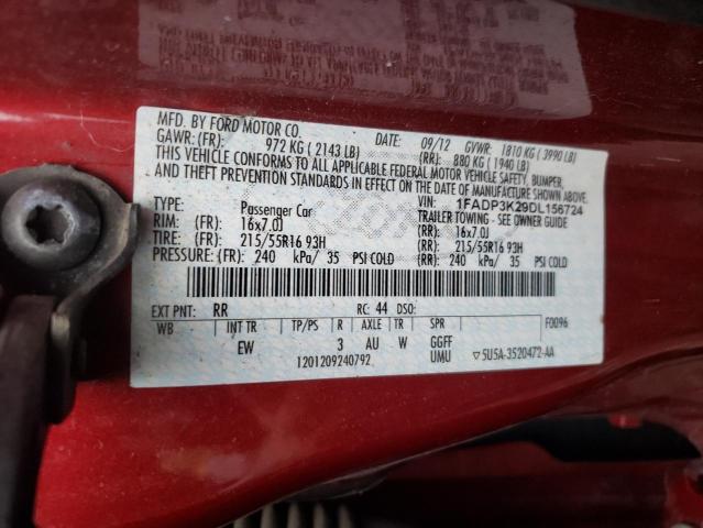 Photo 10 from auction – 2013 FORD FOCUS SE with VIN 1FADP3K29DL156724