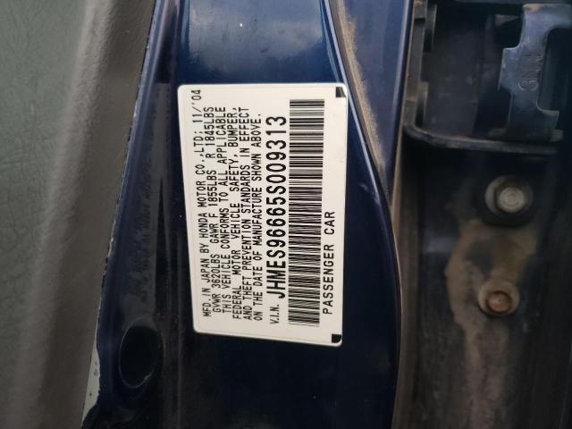 Photo 10 from auction – 2005 HONDA CIVIC HYBR with VIN JHMES96665S009313
