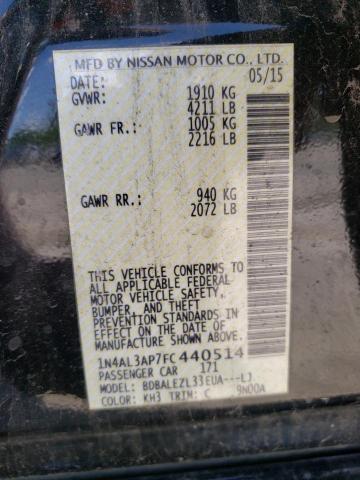 Photo 10 from auction – 2015 NISSAN ALTIMA 2.5 with VIN 1N4AL3AP7FC440514