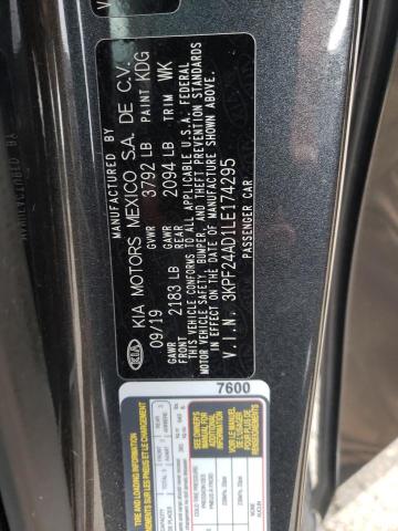 Photo 10 from auction – 2020 KIA FORTE FE with VIN 3KPF24AD1LE174295