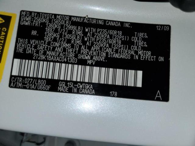 Фото 10 с аукциона – 2010 LEXUS RX 350 с VIN 2T2BK1BAXAC041303