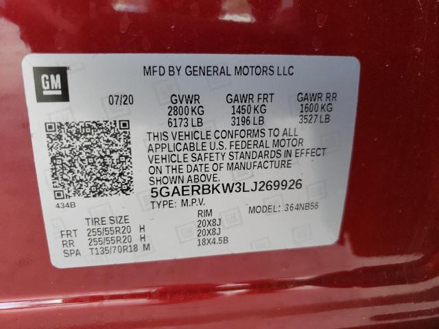 Photo 10 from auction – 2020 BUICK ENCLAVE ES with VIN 5GAERBKW3LJ269926