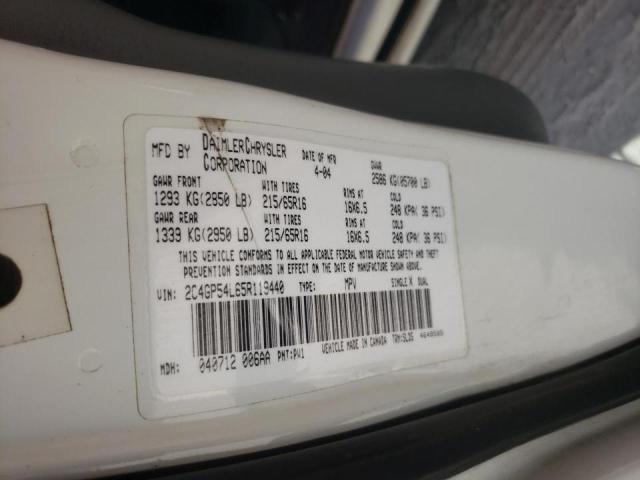 Photo 10 from auction – 2005 CHRYSLER TOWN & COU with VIN 2C4GP54L65R119440