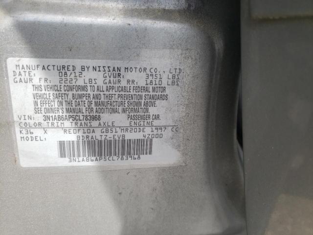 Photo 10 from auction – 2012 NISSAN SENTRA 2.0 with VIN 3N1AB6AP5CL783968