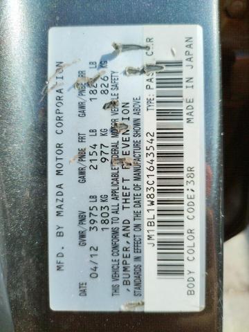 Photo 10 from auction – 2012 MAZDA 3 I with VIN JM1BL1W83C1643542