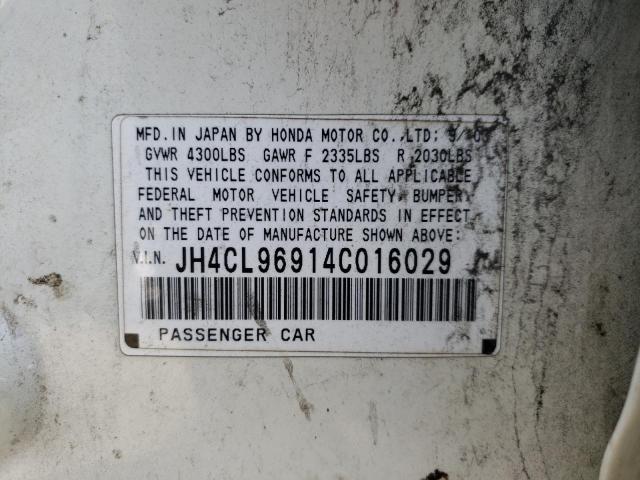 Photo 10 from auction – 2004 ACURA TSX with VIN JH4CL96914C016029