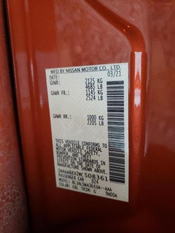 Photo 10 from auction – 2021 NISSAN MAXIMA SR with VIN 1N4AA6EV2MC508361