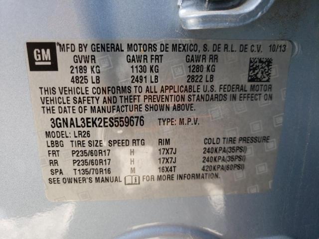 Photo 10 from auction – 2014 CHEVROLET CAPTIVA LT with VIN 3GNAL3EK2ES559676