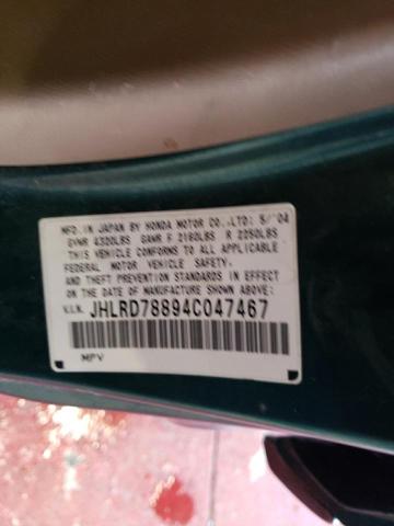 Photo 10 from auction – 2004 HONDA CR-V EX with VIN JHLRD78894C047467