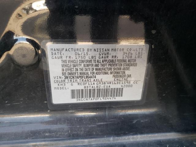 Photo 10 from auction – 2015 NISSAN VERSA S with VIN 3N1CN7AP0FL954474