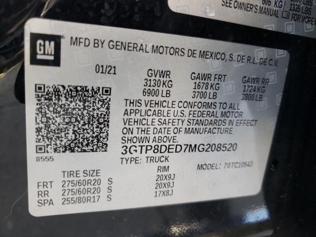 Photo 10 from auction – 2021 GMC SIERRA C15 with VIN 3GTP8DED7MG208520