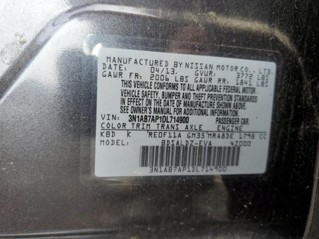 Photo 10 from auction – 2013 NISSAN SENTRA S with VIN 3N1AB7AP1DL714900