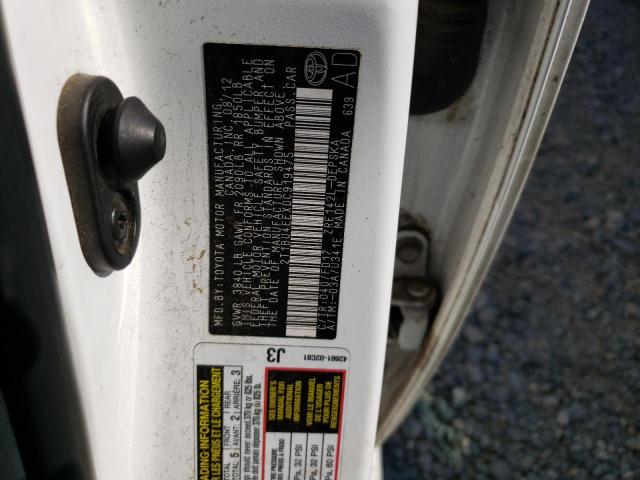 Photo 10 from auction – 2013 TOYOTA COROLLA BA with VIN 2T1BU4EEXDC919475