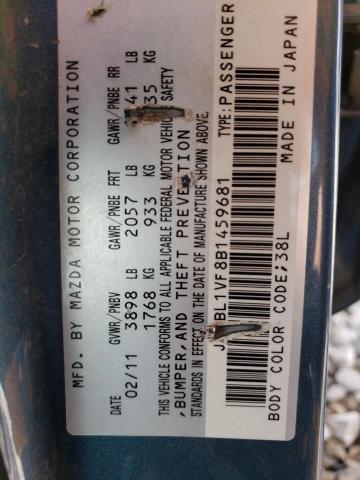Photo 10 from auction – 2011 MAZDA 3 I with VIN JM1BL1VF8B1459681