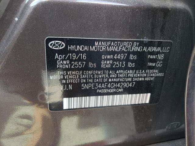 Photo 10 from auction – 2016 HYUNDAI SONATA SPO with VIN 5NPE34AF4GH429047