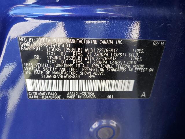 Photo 10 from auction – 2014 TOYOTA RAV4 XLE with VIN 2T3WFREV9EW084839