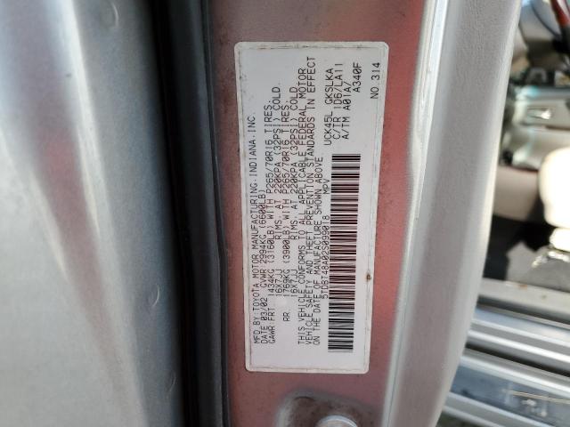 Photo 10 from auction – 2002 TOYOTA SEQUOIA LI with VIN 5TDBT48A02S099018