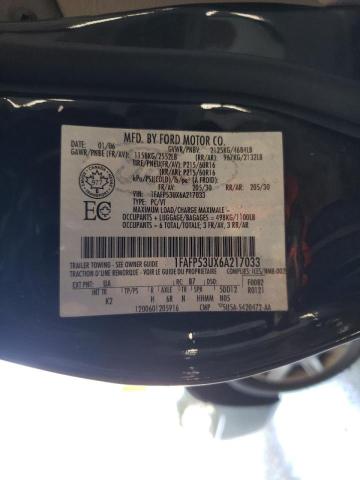 Photo 10 from auction – 2006 FORD TAURUS SE with VIN 1FAFP53UX6A217033