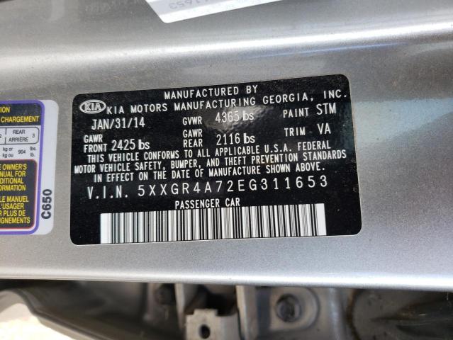 Photo 10 from auction – 2014 KIA OPTIMA SX with VIN 5XXGR4A72EG311653