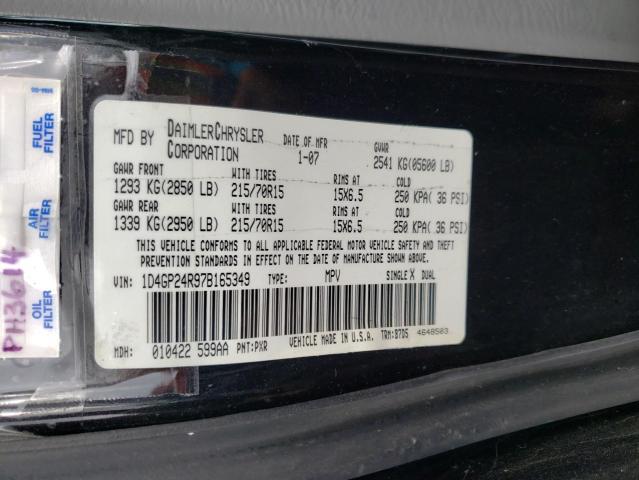 Photo 10 from auction – 2007 DODGE GRAND CARA with VIN 1D4GP24R97B165349