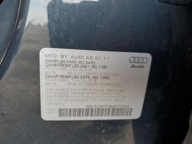 Foto 10 de la subasta – 2011 AUDI Q5 PREMIUM con VIN WA1LFAFP2BA072654