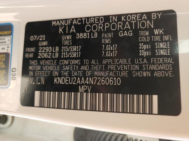 Photo 10 from auction – 2022 KIA SELTOS S with VIN KNDEU2AA4N7260610