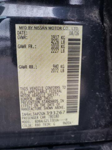 Photo 10 from auction – 2016 NISSAN ALTIMA 2.5 with VIN 1N4AL3AP2GN393267