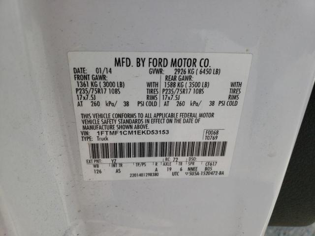 Photo 10 from auction – 2014 FORD F150 with VIN 1FTMF1CM1EKD53153