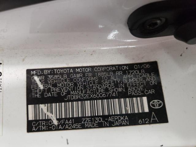 Photo 10 from auction – 2006 TOYOTA COROLLA CE with VIN JTDBR32EX60067741