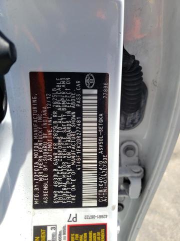 Photo 10 from auction – 2013 TOYOTA CAMRY L with VIN 4T4BF1FK2DR277481