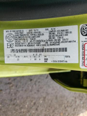 Photo 10 from auction – 2013 FORD FIESTA SE with VIN 3FADP4EJ5DM148174