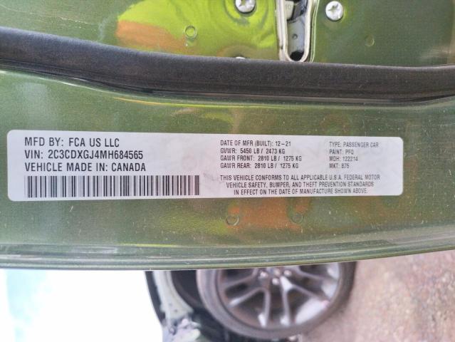 Photo 10 from auction – 2021 DODGE CHARGER SC with VIN 2C3CDXGJ4MH684565