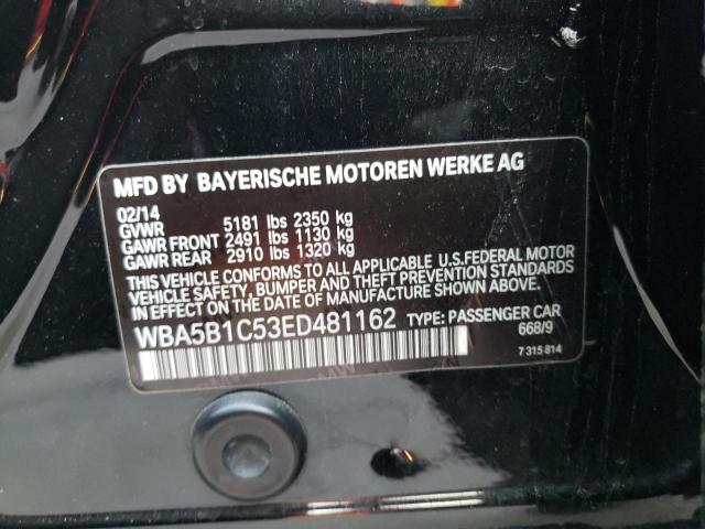 Photo 10 from auction – 2014 BMW 535 I with VIN WBA5B1C53ED481162