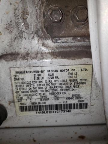 Photo 10 from auction – 2000 NISSAN ALTIMA XE with VIN 1N4DL01DXYC173146