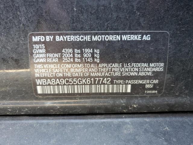 Photo 10 from auction – 2016 BMW 320 I with VIN WBA8A9C55GK617742