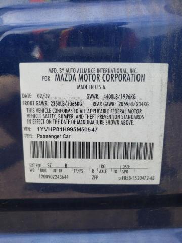 Photo 10 from auction – 2009 MAZDA 6 I with VIN 1YVHP81H995M50547