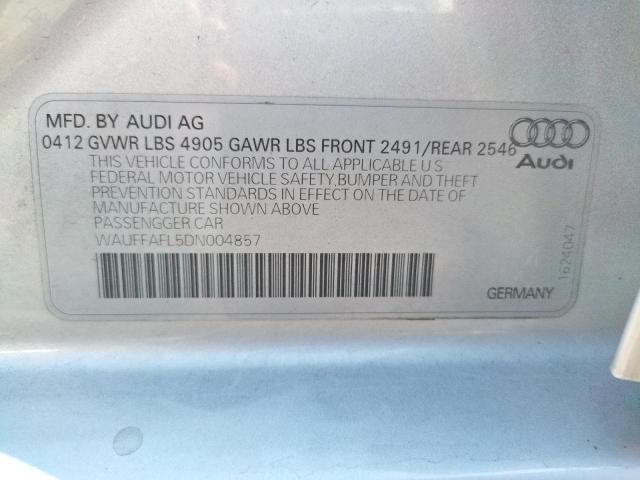 Photo 10 from auction – 2013 AUDI A4 PREMIUM with VIN WAUFFAFL5DN004857